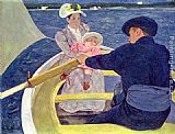 Mary Cassatt Canvas Paintings - The Boating Party